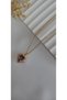 Steel Heart Detailed Ocean Heart Necklace - 2