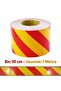 Phosphorescent Reflective Adhesive Glowing Yellow Red Reflective Flat Strip Tape 10 cm 1 Mt Warning Tape - 4