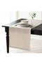 Linen Plain Beige Color Runner, 50x150 Cm