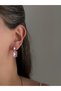 Steel Square Pink Stone Sparkling Lissome Earrings - Does Not Tarnish - - 2
