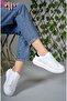 Women's Sneakers0012156 White Black Skin - 3