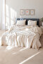 Double Pique Bedspread 4 Layers Muslin Cotton Double Sided Natural 220X240 cm