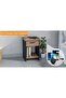 Modern Night Stand with USB Ports, Storage Shelves, and Drawer - Truffle Davos Oak/Black - 2