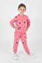 Kids Girls Droplet Patterned School Tracksuit Set Ak2224 - 2