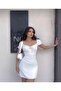 Women's Ayrobin Fabric Chest Gathered Mini Dress