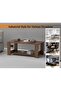 Modern 2-Tier Coffee Table w/ USB Port - Truffle Davos Oak, for Living, Study & Office - 2