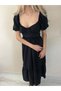 Women's Summer Dress, Backless Special Design Summer Midi Dress, Short Sleeve Summer Dress - 2