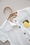 Lemon Embroidered Muslin Children's Jumpsuit - 6