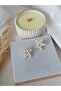 Steel stud earrings with pearl detail, starfish custom design, polymer clay earrings. - 4