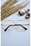 Teresa Unisex Women Men Rectangle Gold Clear Glass Change Optical Frame Vintage Eyeglasses - 3