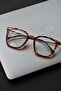 Flora Unisex Women's Men's Leopard Blue Light Protection Blue Block Cat Eye Optical Compatible Transparent Glasses - 6