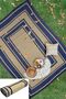 12-14 Person Foldable Washable Camping Tent - 240X330 Mat Beach Picnic Straw Garden Rug Rug