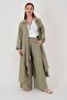 Linen Embroidered Women's Trousers andKaftanSet -ZeyinDali - 2
