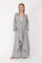 Women's Linen Embroidery Detail Trousers Kaftan Double Branch Set - 8
