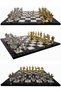 Large Metal Chess Set| 44cm Marble Patterned Chessboard| Medieval British Royal Knight - 2