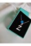 Women's Beaded Silver Color Z Letter Necklace, Initial Letter Necklace