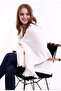 Ecru Color Fleece Scarf Shawl - 5