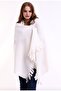 Ecru Color Fleece Scarf Shawl - 4