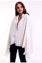 Ecru Color Fleece Scarf Shawl