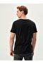 Men's Black Written Short Sleeve Crew Neck T-Shirt 012218414561430000 - 3