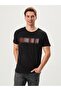 Men's Black Written Short Sleeve Crew Neck T-Shirt 012218414561430000 - 2