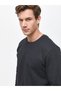 Crew Neck Anthracite Sweatshirt - 3