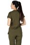 Khaki Lycra Thick Fabric Scrubs Doctor Nurse Jersey Bat Sleeve Surgical Suit - 3