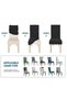 Jacquard Chair Cover Stick Pattern High Flexible Chair Cover (6 Pieces) - 3
