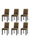 Jacquard Chair Cover Stick Pattern High Flexible Chair Cover (6 Pieces)