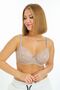 Women's Brown Lace Wired Minimizer Shaping Bra 4676002-camilia - 7