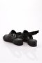 015 Women's Backless Tie-Detail Sandals Black - 3