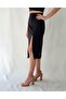 Women's Deep Slit Midi Size Woven Skirt - 3