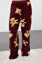 Claret Red Teddy Bear Wellsoft Winter Knitted Pajamas Set Thmaw25Pt00055 - 4