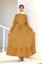 Girl's Long Hijab Aerobin Linen Dress - 2