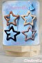 Set of 4 Shiny Mixed-Color Star Snap Buckles - Star Snap Buckle - Star Snap Fastener