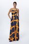 Patterned Long Evening Dress - 3