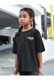 Children's Oversize Unisex Sectional Moon Cotton Crew Neck T-Shirt - 2
