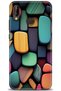Huawei P20 Lite Case Hd Printed Case - Colored Stones- Mrc