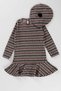 Kids Girl's Trendy Dress with Hat and Flounces Ak2200 - 5