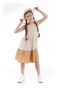 Kids Girl's Summer Dress with Buttoned Hat Ak2516 - 2