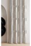 Ays Home Modern Striped Ecru Background Curtain (Pay Attention to the Size)
