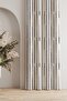 Ays Home Modern Striped Ecru Background Curtain (Pay Attention to the Size) - 2