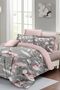Gray Rose Double Duvet Cover Set 3d Cotton Satin - 2