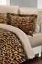 Leopard Double Duvet Cover Set Custom Woven Cotton Satin Golden Leopard - 4
