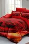 Valentine's Day Special Double Duvet Cover Set Cotton Satin Rose Love - 2