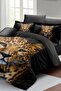 Leopard Double Duvet Cover Set Special Woven Cotton Satin 3D Special Design - 2