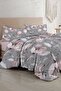 Gray Rose Double Duvet Cover Set 3d Cotton Satin