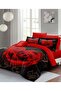 Red Heart Duvet Cover 3D Digital Special Design Cotton Satin Double Size Red Rose