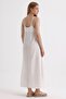 Wide Cut Loose Linen Summer Dress - Rope Strap - 6