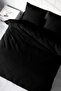 Duvet Cover Set 100% Natural Cotton Double Black Lux Cotton Ranforce